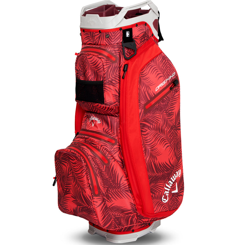 Callaway Org 14 HD Waterproof Cart Bag - Red Palms/Light Grey