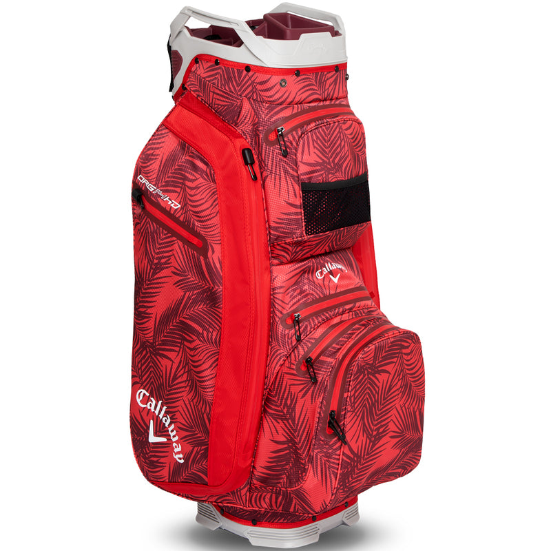 Callaway Org 14 HD Waterproof Cart Bag - Red Palms/Light Grey