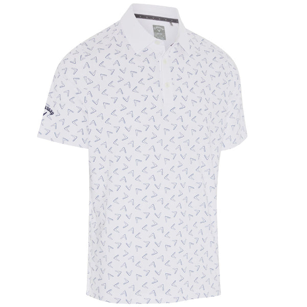 Callaway Painted Chev Polo Shirt - Bright White