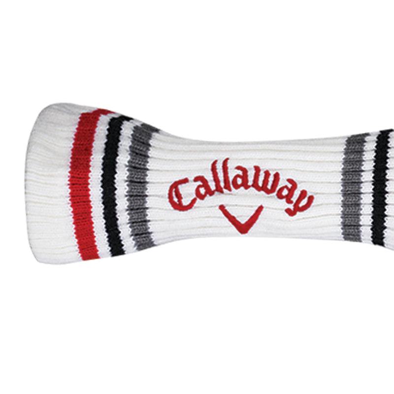 Callaway Pom Pom Driver Headcover - White/Black/Charcoal/Red