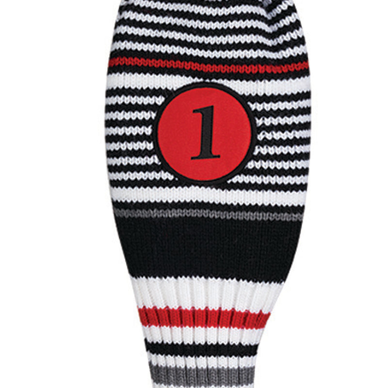 Callaway Pom Pom Driver Headcover - White/Black/Charcoal/Red