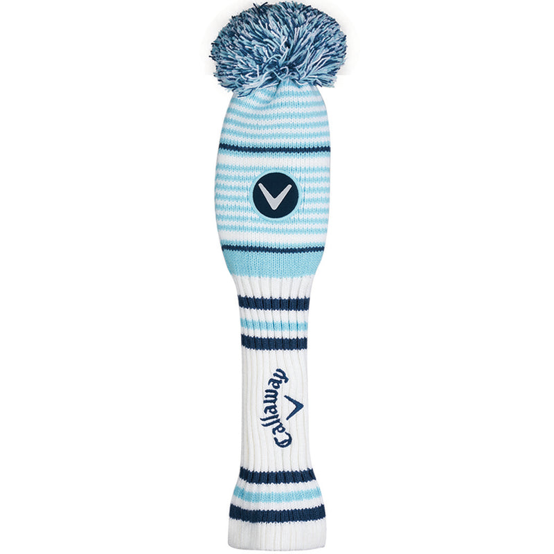 Callaway Pom Pom Fairway Headcover - White/Light Blue/Navy