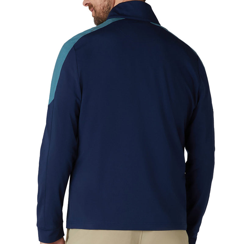 Callaway 1/4 Zip Block Chev Pullover - Peacoat