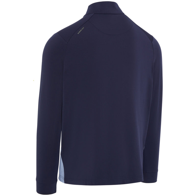 Callaway 1/4 Zip Printed Blocked Pullover - Peacoat