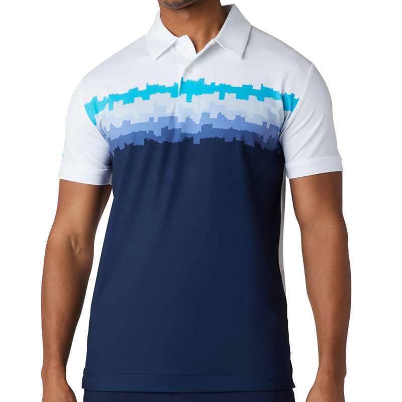 Callaway Skyline Block Print Polo Shirt - Bright White