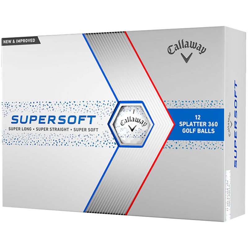 Callaway Supersoft Splatter 360 Golf Balls - Blue - 12 Pack