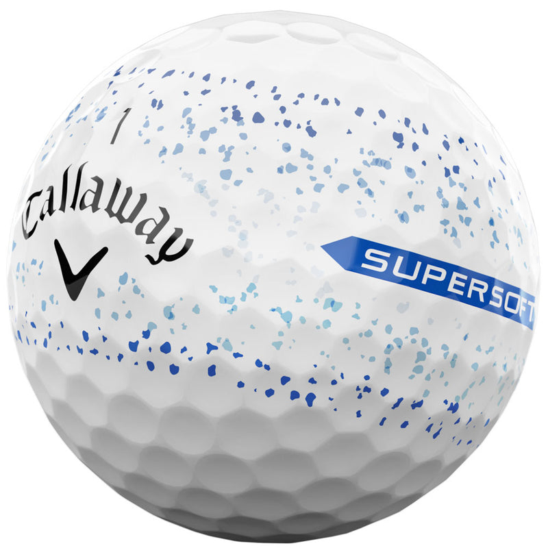 Callaway Supersoft Splatter 360 Golf Balls - Blue - 12 Pack