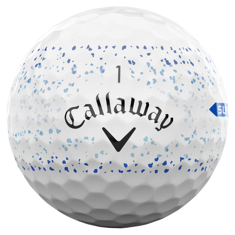 Callaway Supersoft Splatter 360 Golf Balls - Blue - 12 Pack