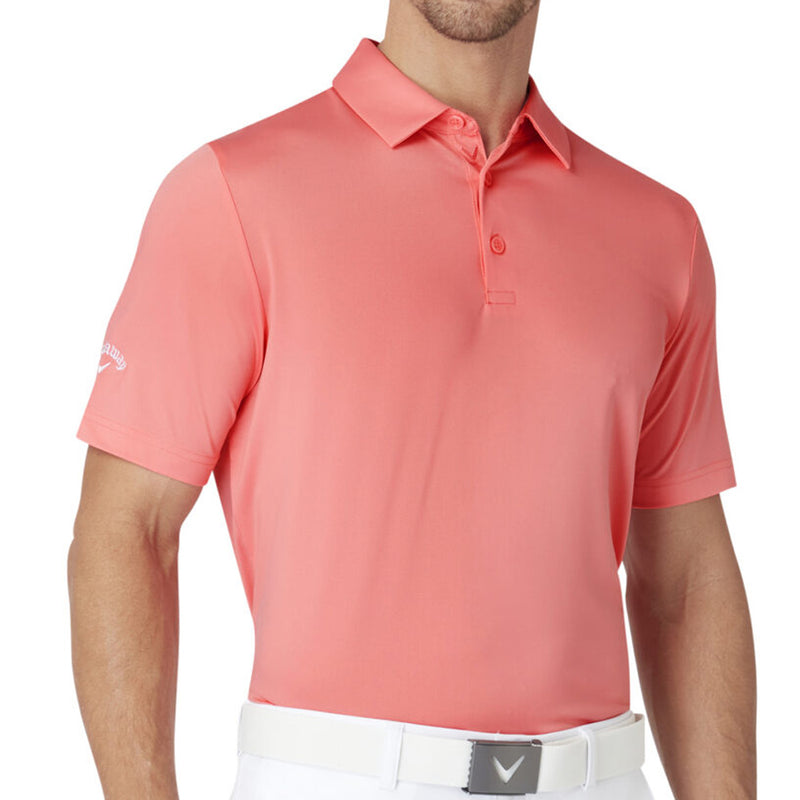 Callaway Swingtech Solid Polo Shirt - Strawberry Pink