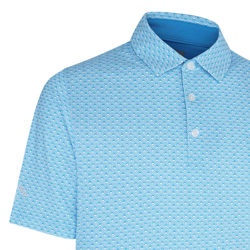 Callaway Tee Allover Print Polo Shirt - Hawaiian Surf