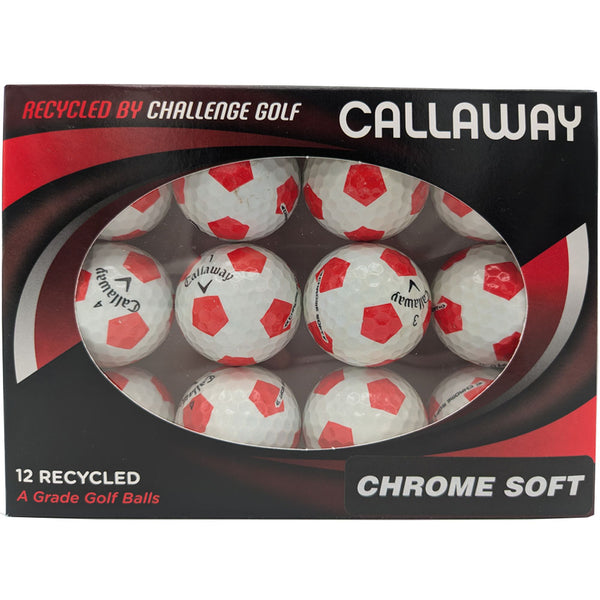 Callaway Truvis Refurbished A-Grade Golf Balls - 12 Pack - Red/White