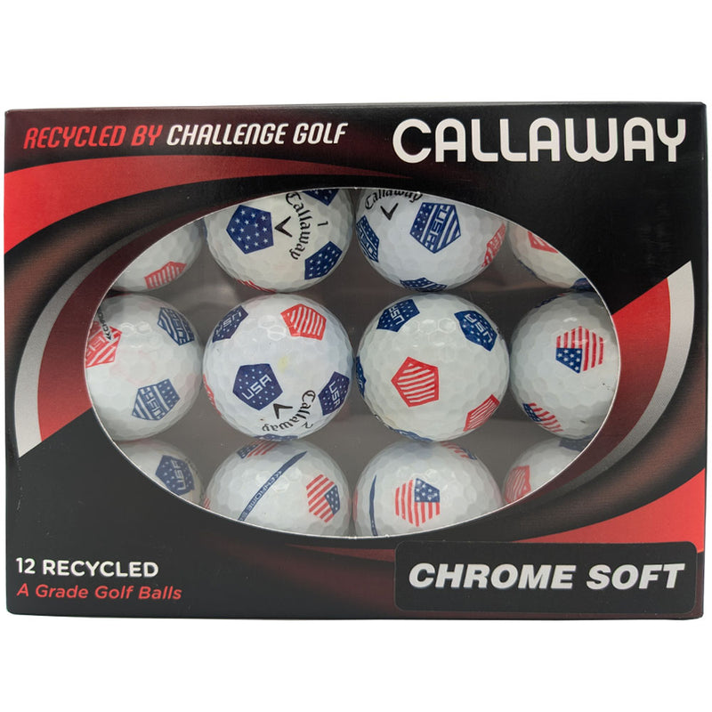 Callaway Truvis Refurbished A Grade Golf Balls - 12 Pack - Stars & Stripes