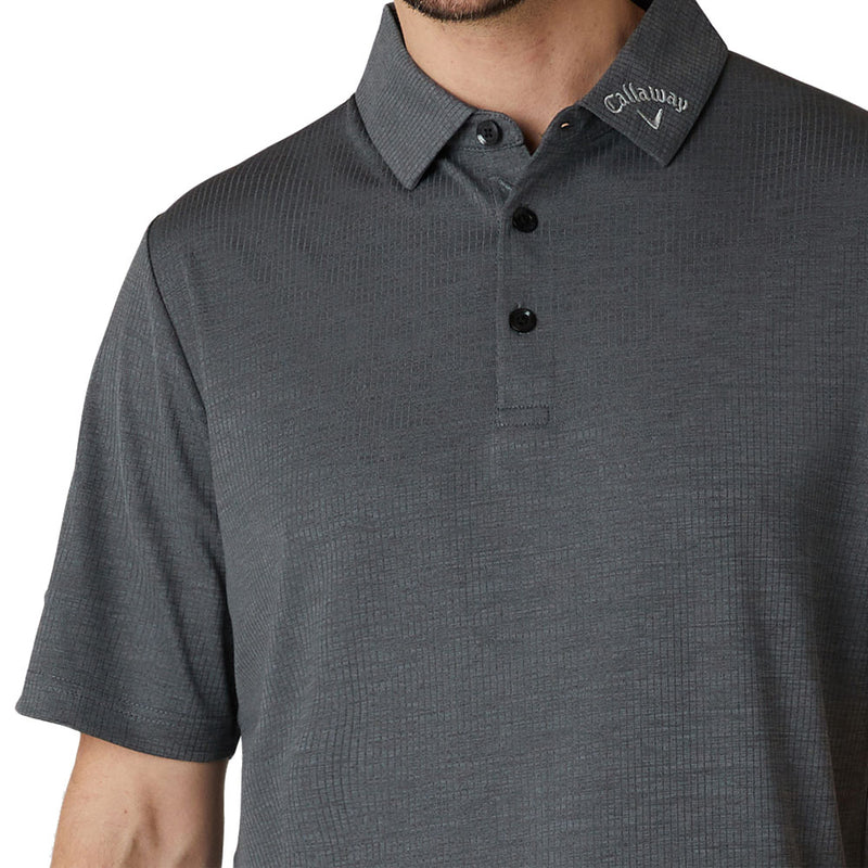 Callaway Ventilated Classic Jacquard Polo Shirt - Caviar