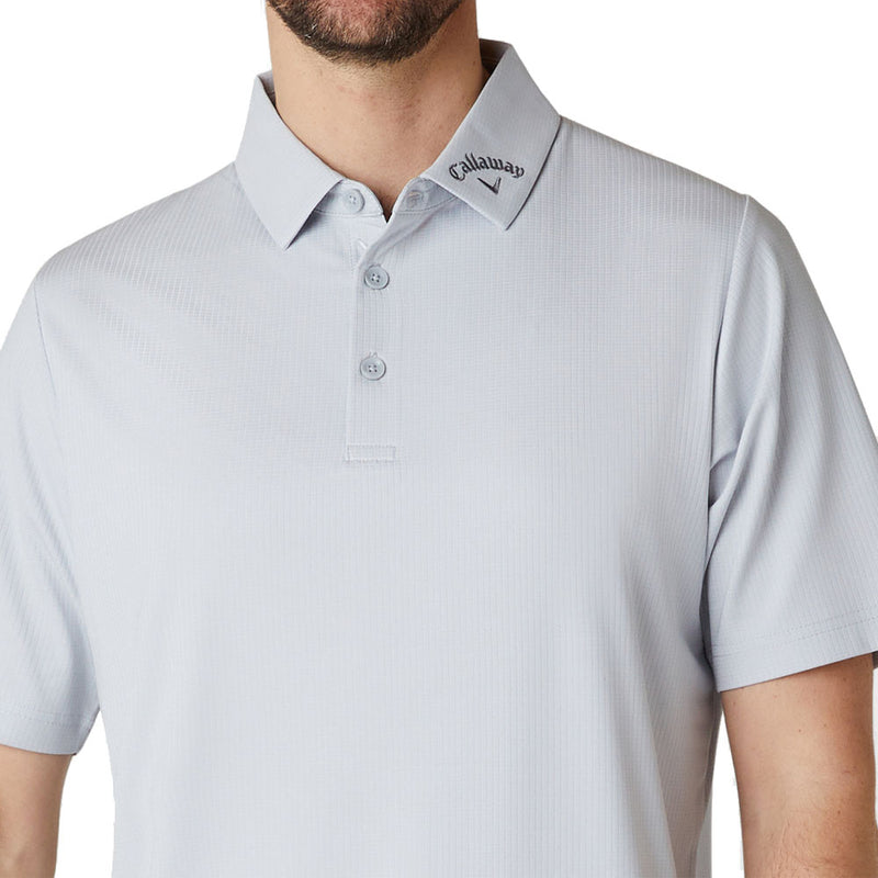 Callaway Ventilated Classic Jacquard Polo Shirt - Gray Dawn