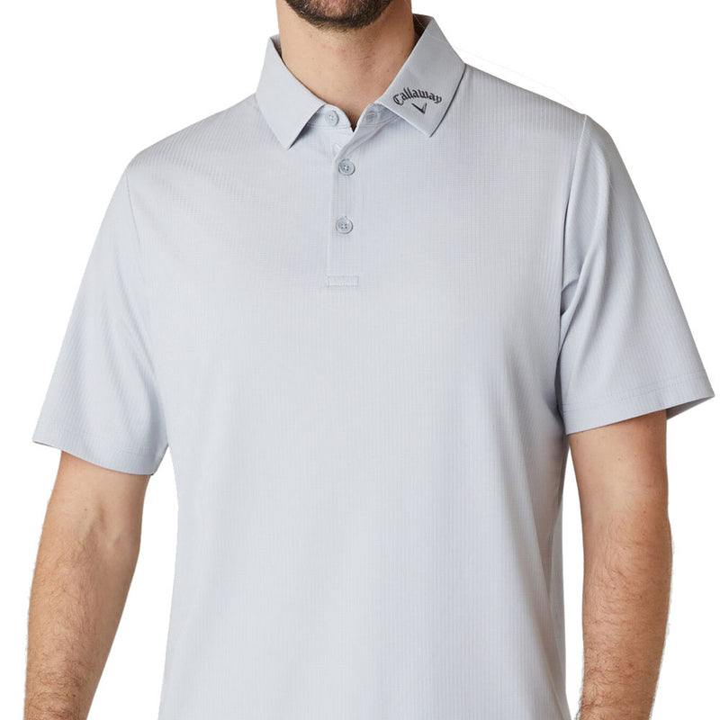 Callaway Ventilated Classic Jacquard Polo Shirt - Gray Dawn