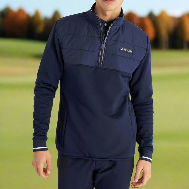 Calvin Klein Baylor Creek Hybrid Half Zip Pullover - Evening Blue