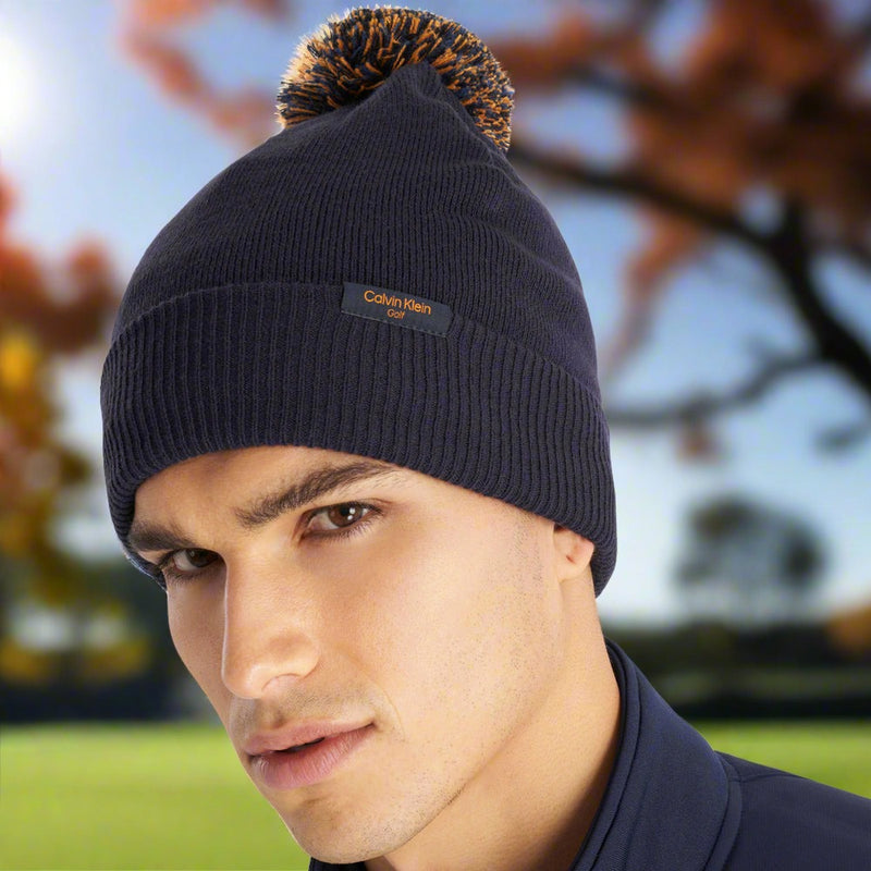 Calvin Klein Bobble Beanie - Evening Blue