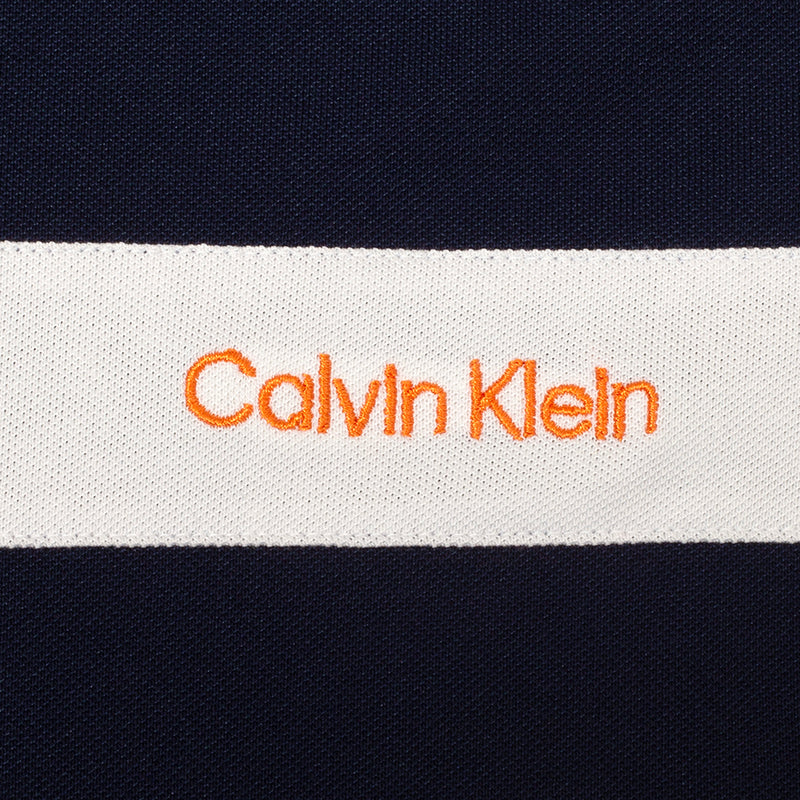 Calvin Klein Hubbard Long Sleeve Hybrid Polo Shirt - Evening Blue