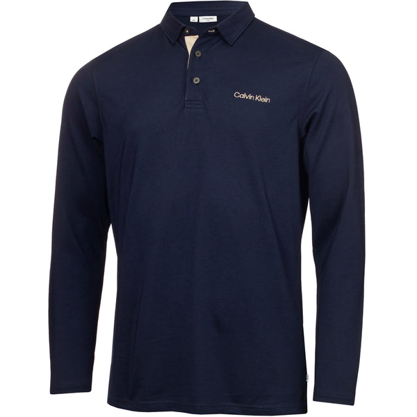 Calvin Klein Medina Long Sleeve Polo Shirt - Evening Blue