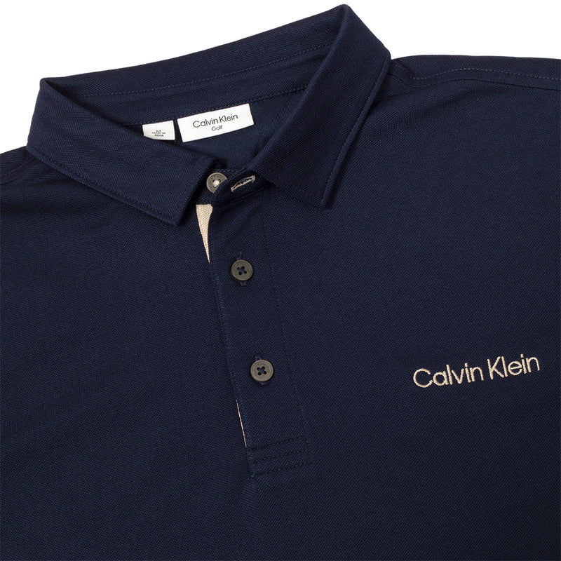 Calvin Klein Medina Long Sleeve Polo Shirt - Evening Blue