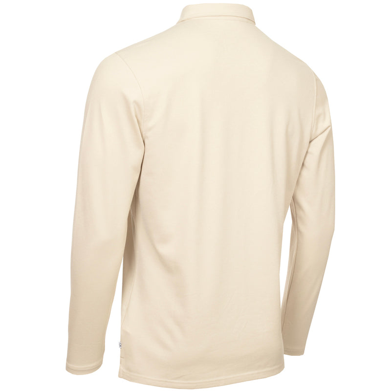 Calvin Klein Medina Long Sleeve Polo Shirt - Sand Marl