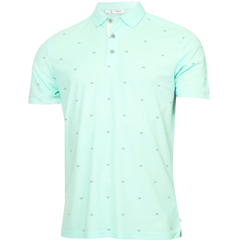 Calvin Klein Monogram Polo Shirt - Aqua