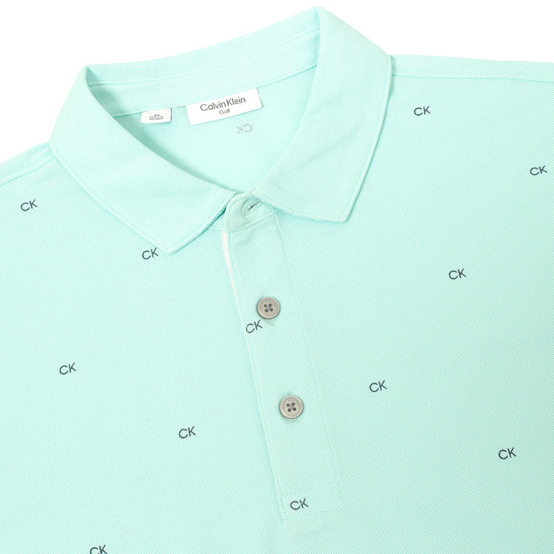 Calvin Klein Monogram Polo Shirt - Aqua