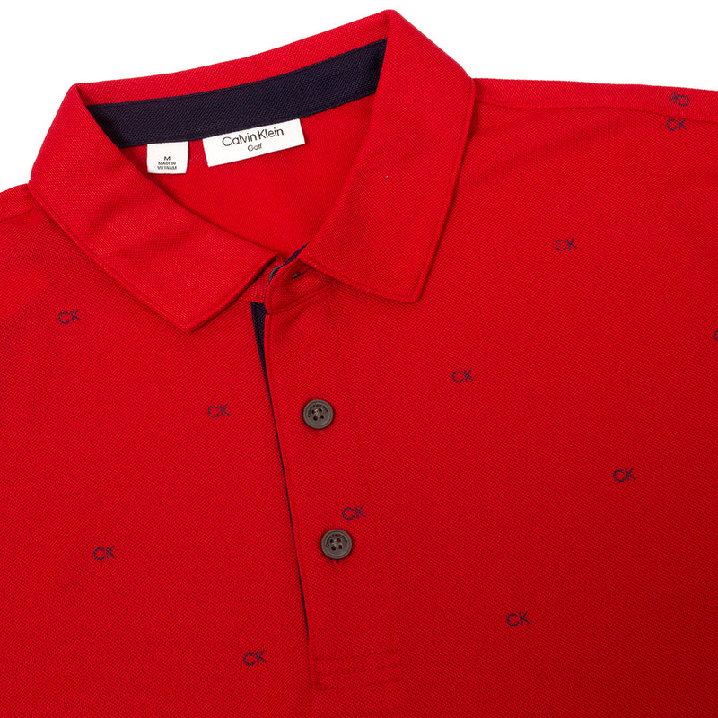 Calvin Klein Monogram Polo Shirt - Red