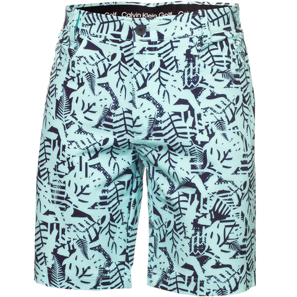 Calvin Klein Printed Genius Shorts - Aqua/Evening Blue