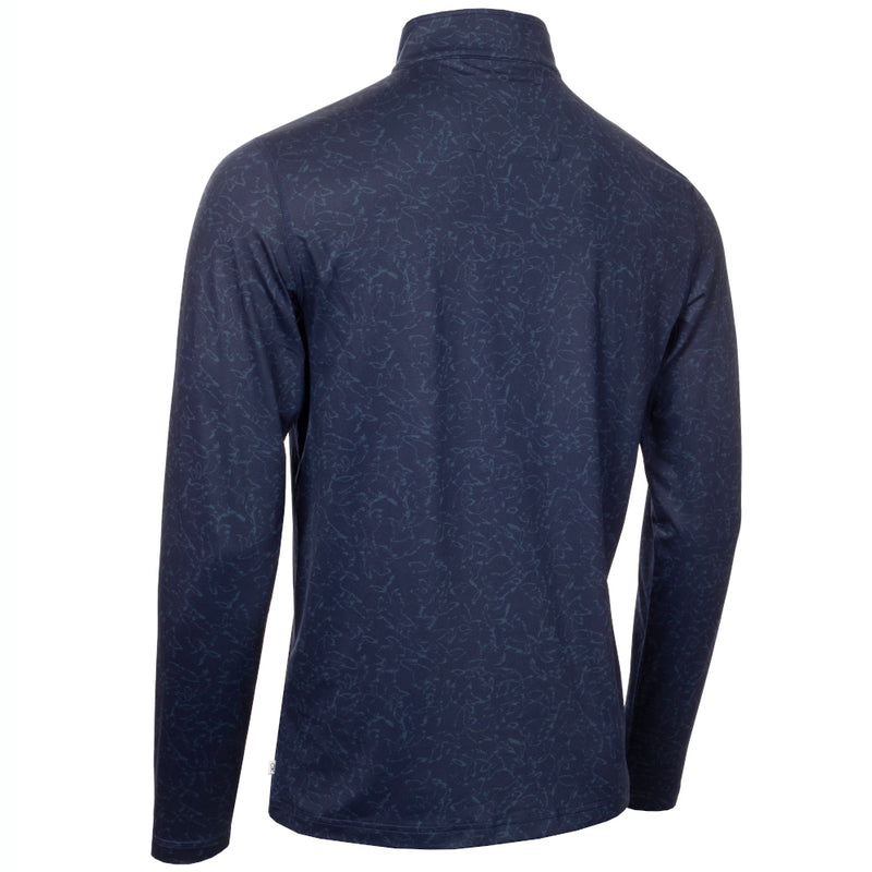 Calvin Klein Printed Newport Half Zip Pullover - Navy