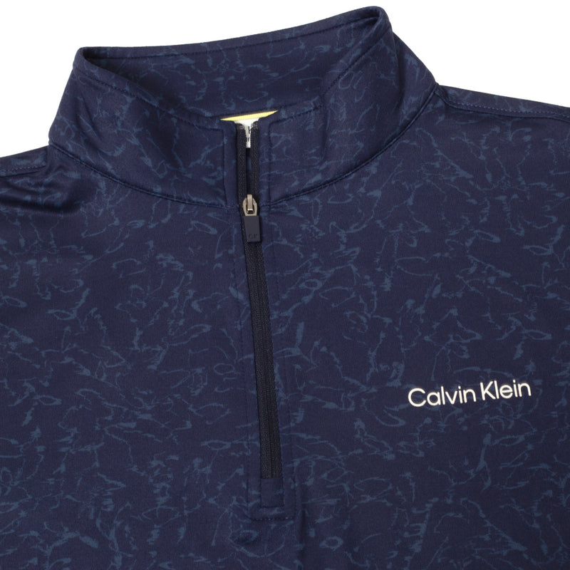 Calvin Klein Printed Newport Half Zip Pullover - Navy