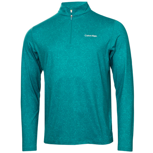 Calvin Klein Printed Newport Half Zip Pullover - Sea Green