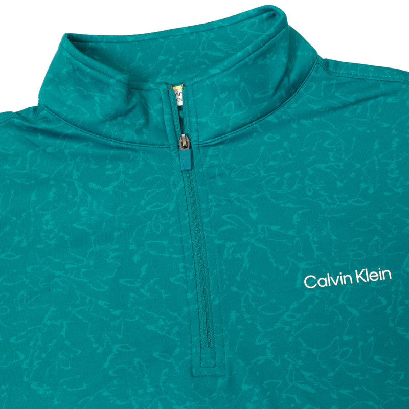 Calvin Klein Printed Newport Half Zip Pullover - Sea Green