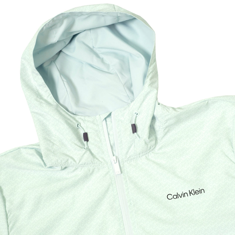 Calvin Klein Printed Windbreaker Jacket - Light Jade