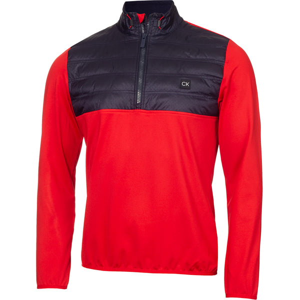 Calvin Klein Rangewood 1/2 Zip Hybrid Pullover - Red