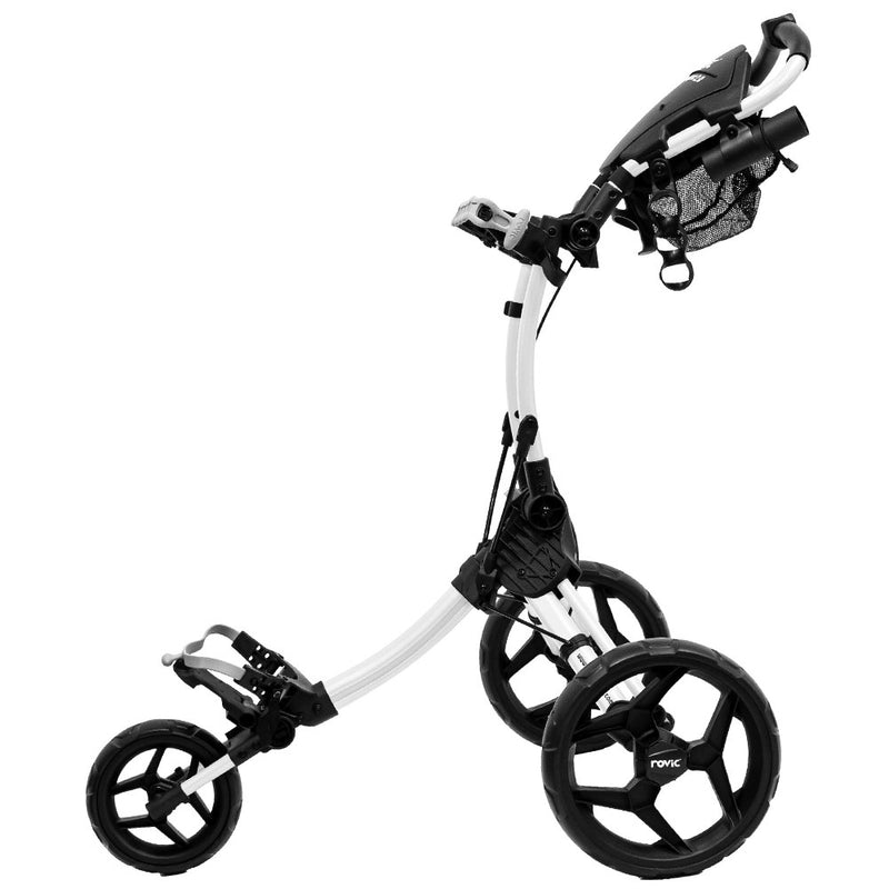 Clicgear Rovic RV1C 2.0 Compact 3-Wheel Push Trolley - Arctic/Black