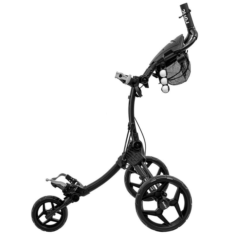 Clicgear Rovic RV1C 2.0 Compact 3-Wheel Push Trolley - Charcoal/Black