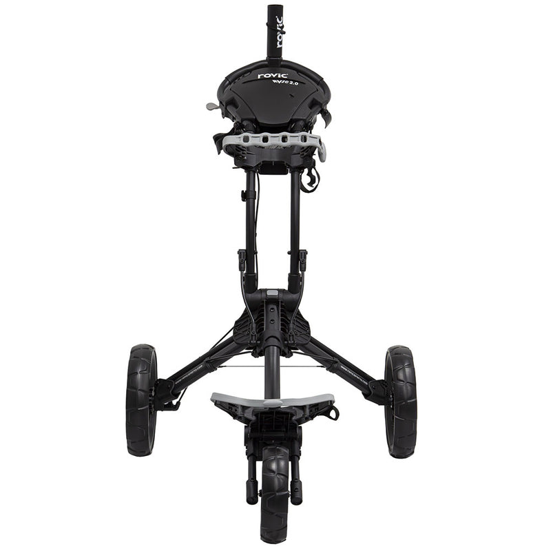 Clicgear Rovic RV1C 2.0 Compact 3-Wheel Push Trolley - Charcoal/Black