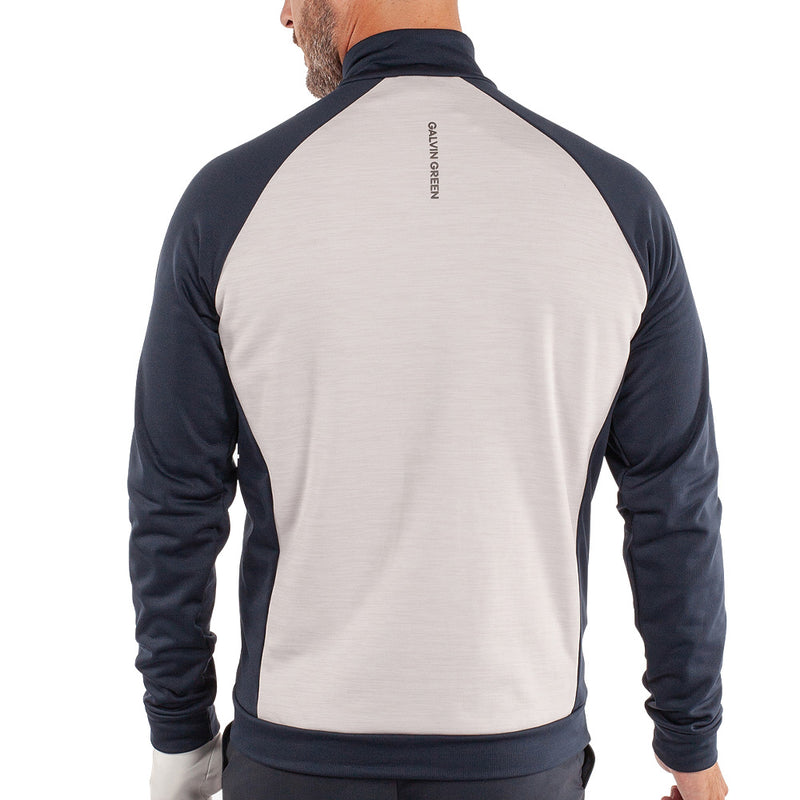 Galvin Green Darwin 1/4 Zip Pullover - Cool Grey/Navy