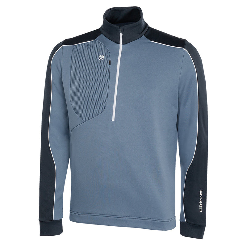 Galvin Green Dave 1/4 Zip Pullover - Moonlight Blue/Navy