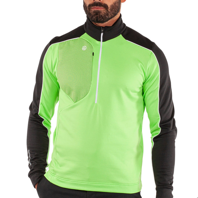 Galvin Green Dave 1/4 Zip Pullover - Fresh Green/Black