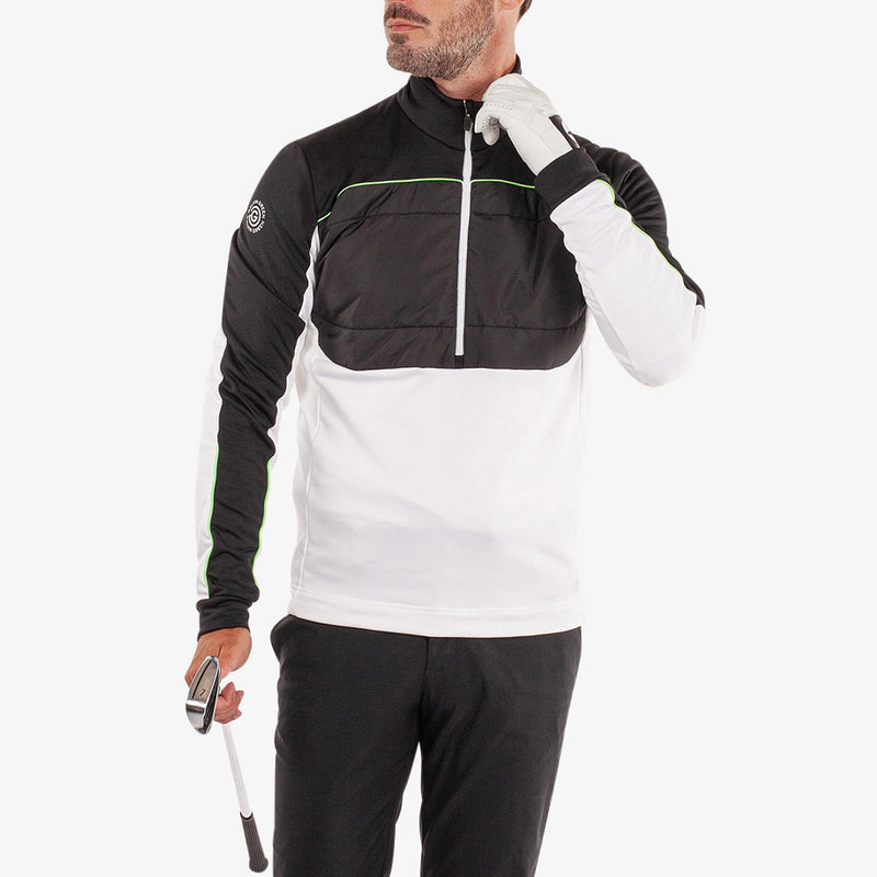 Galvin Green Douglas 1/4 Zip Pullover - White/Black