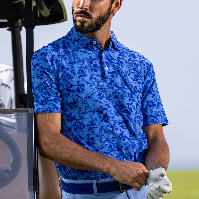 Ping Diego Polo Shirt - Cornflower Blue Multi