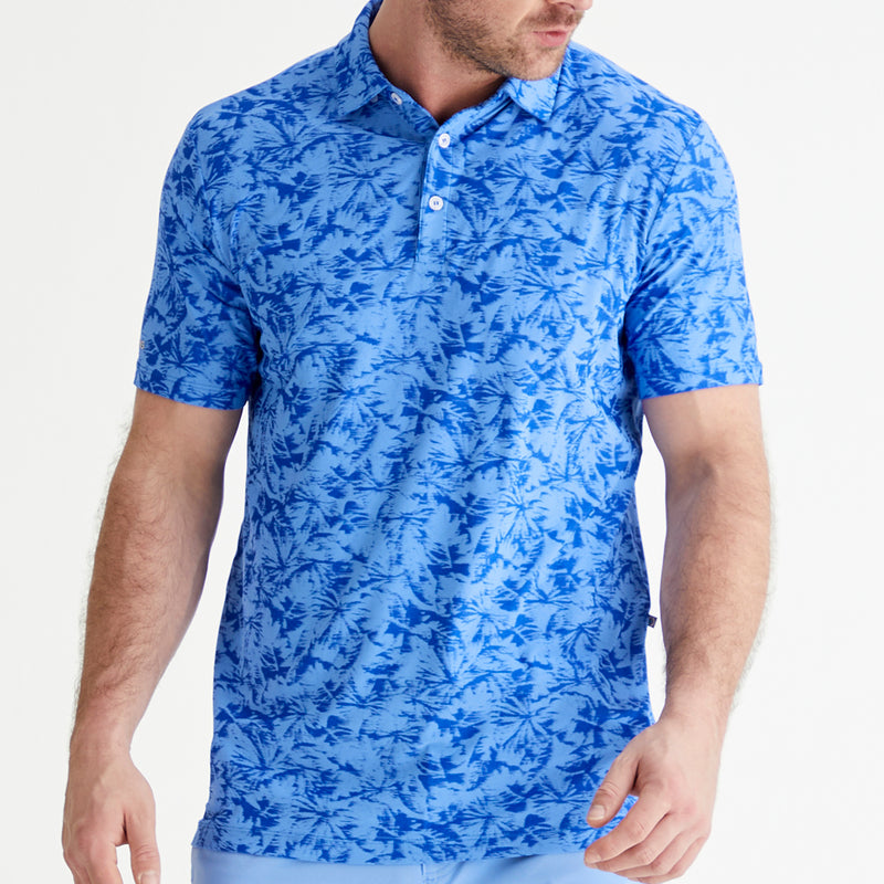 Ping Diego Polo Shirt - Cornflower Blue Multi