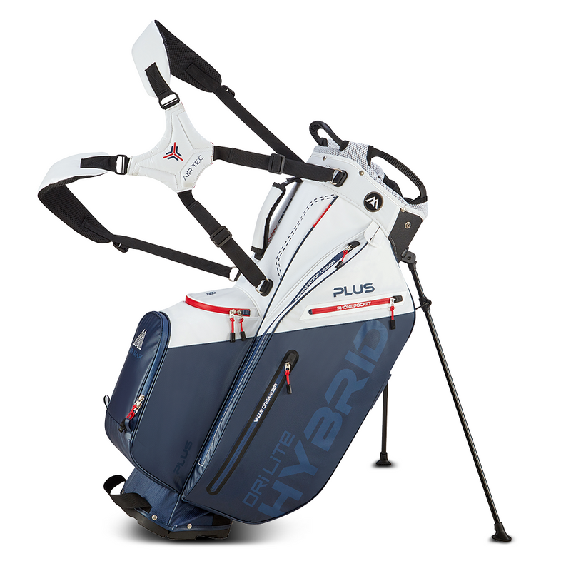 Big Max Dri Lite Hybrid Plus Stand Bag - White/Navy/Red