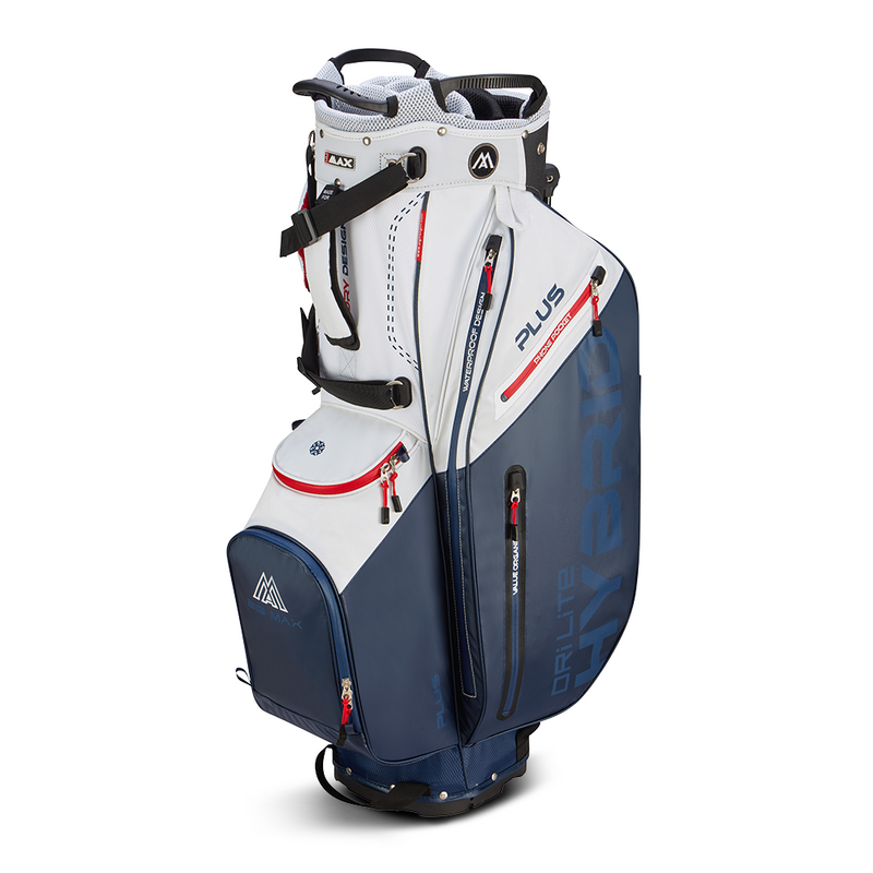 Big Max Dri Lite Hybrid Plus Stand Bag - White/Navy/Red