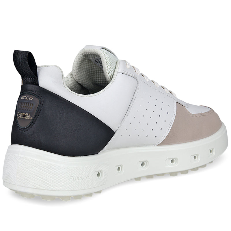 ECCO Street 720 GORE TEX Waterproof Spikeless Shoes White Black Grav