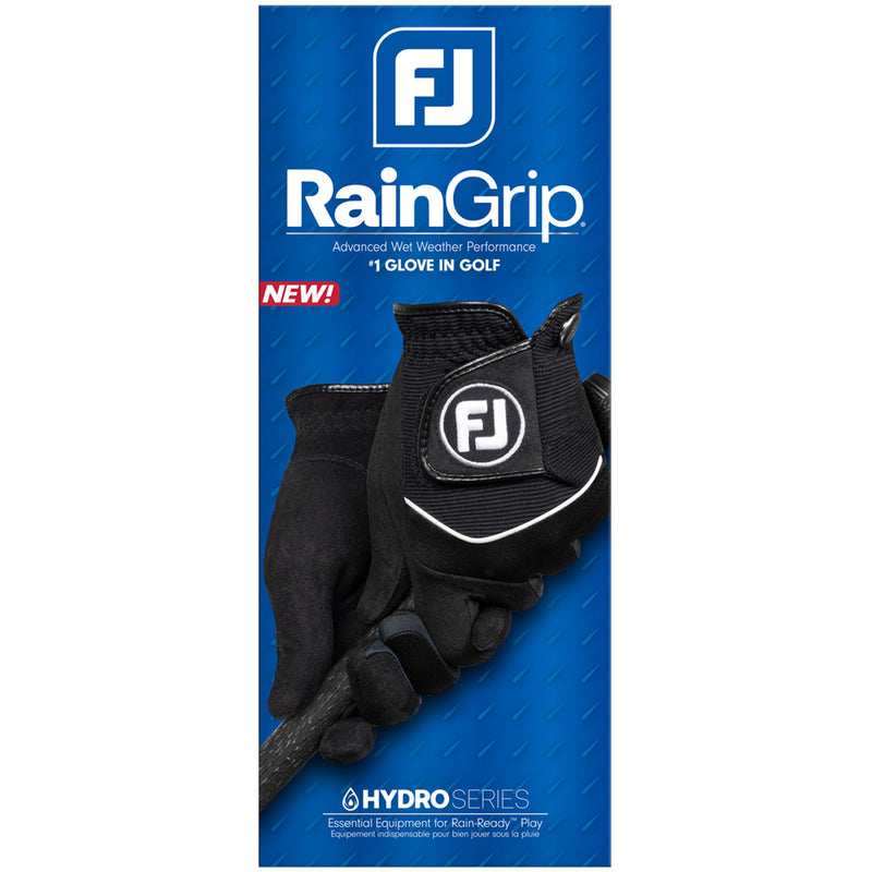 FootJoy RainGrip Golf Gloves (Pair) - Black