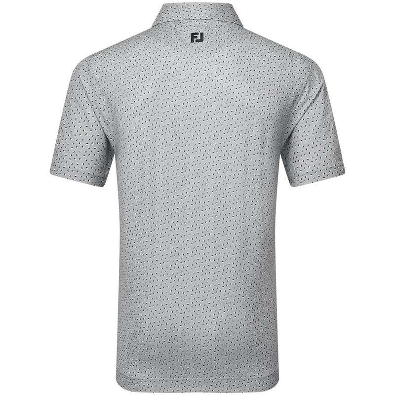 FootJoy Bounce Print Pique Polo Shirt - Grey