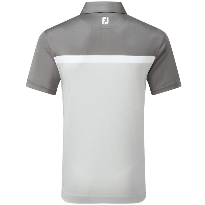 FootJoy Colour Block Interlock Polo Shirt - Grey Cliff